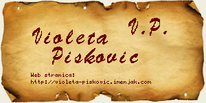 Violeta Pisković vizit kartica